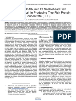 Extraction of Albumin of Snakehead Fish Channa Striatus in Producing The Fish Protein Concentrate FPC