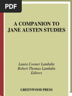 Download A Companion to Jane Austen Studies by Laura Cooner Lambdin by Vesna Kojaevi SN305437462 doc pdf