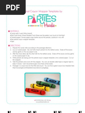 Pretzel Crayon Wrappers