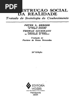 BERGER LUCMANN Construção Social Realidade