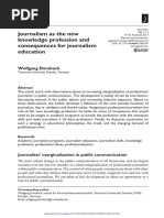 DONSBACH Journalism New Knowledge Profession