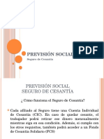 Previsión Social - Seguro de Cesantía