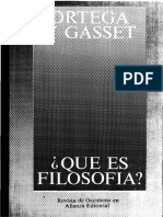 Ortega y Gasset Que Es Filosofia