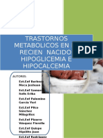 Trastornos Metabolicos Del Rn-Hipoglucemia e Hipocalcemia
