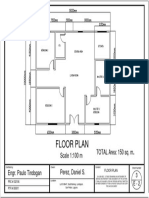 Floor Plan .: Scale 1:100 M TOTAL Area: 150 Sq. M
