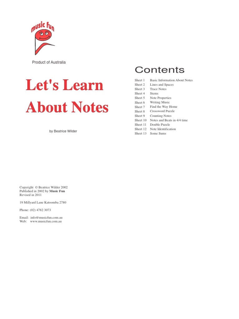 Let's Learn About Music Notes | PDF | Rhythm And Meter | Musical ...