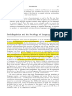 Sociolinguistics and Sociology of Language