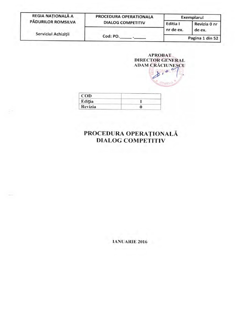 Proceduri Achizitii Dialog Competitiv