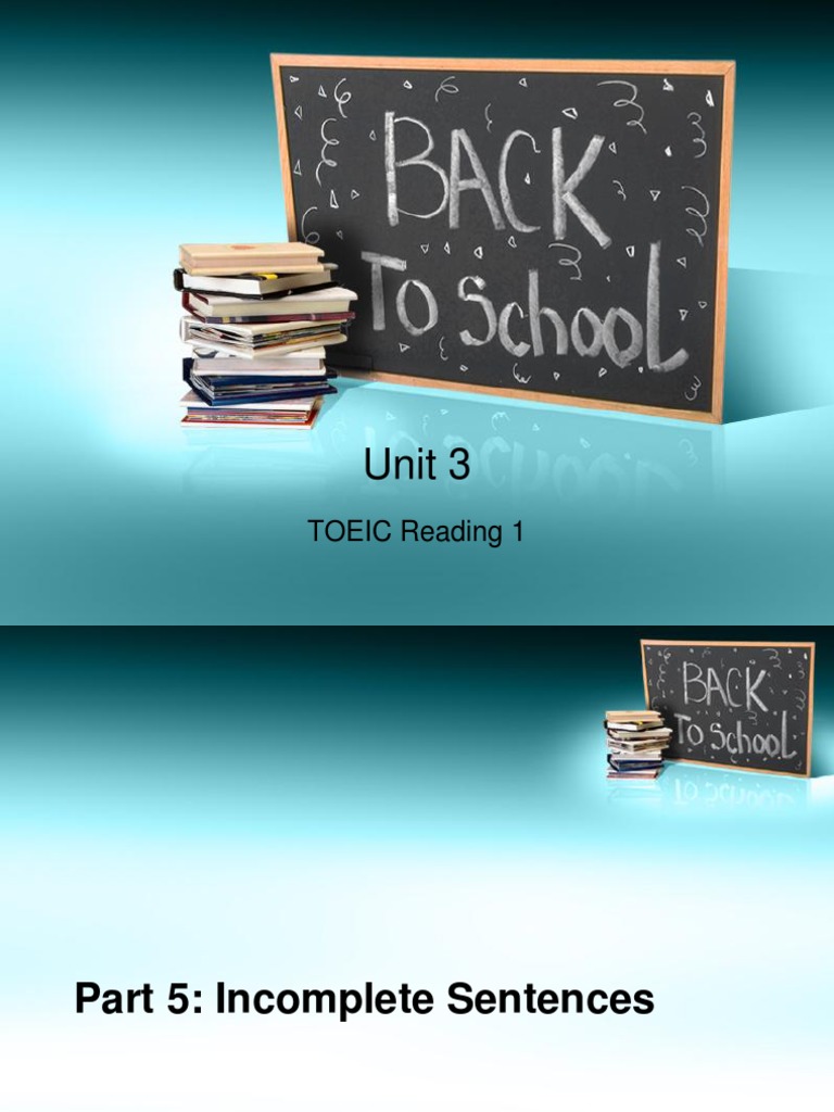 TOEIC Reading Unit 3 Overview | PDF
