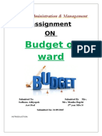 2) Budget Plan