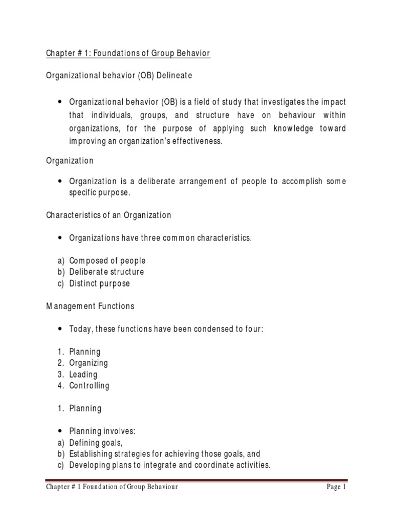 9 Chap 9 Foundation of Group Behaviour PDF Brainstorming Deviance