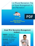 Lecture 1 Introduction To Management in PE & Recreation
