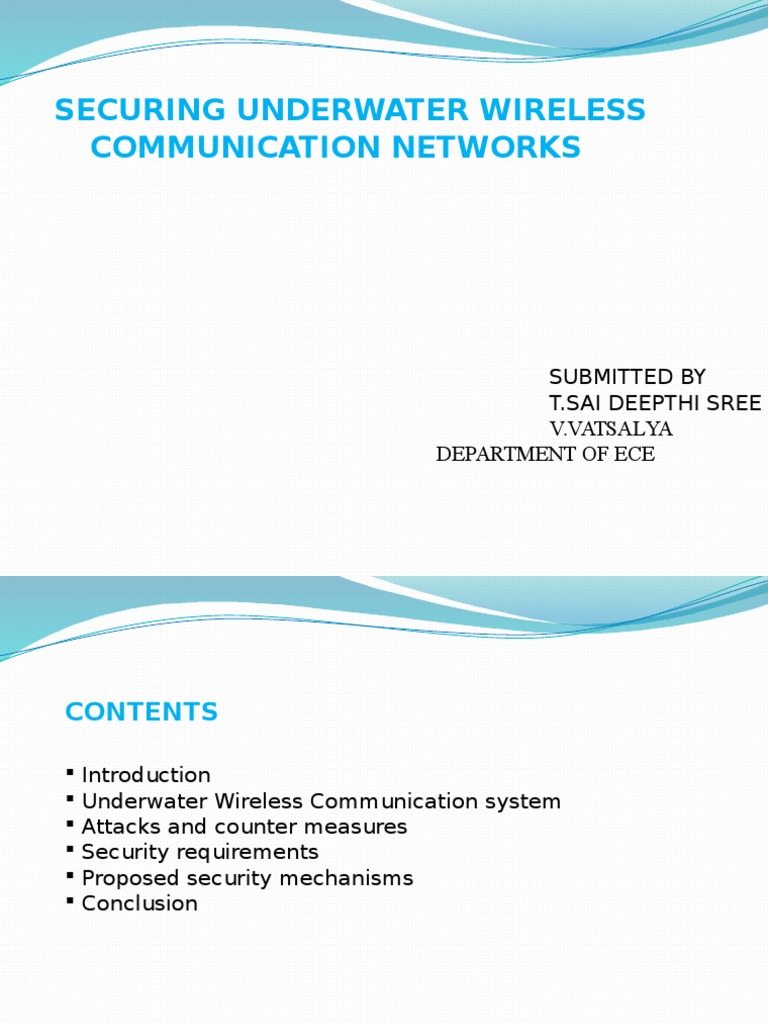 Securing Underwater Wireless Networks | PDF | Routing | Network Topology