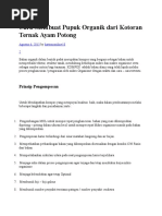 Download Cara Membuat Pupuk Organik Dari Kotoran Ternak Ayam by lalu ahmad faisal SN305488985 doc pdf