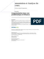 Aad 193 1 L Argumentation Dans Une Problematique de L Influence1