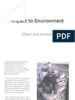 Impact To Environment: (Plant and Animal)