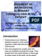 Management of Smear-Negative Pulmonary Tuberculosis in HIV Patient