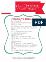 Free 12 Days of Christmas Blank Printable Cards