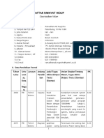 Format CV Untuk Sertifikasi PII