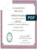 Certificate of Completion Preventable Saftey Errors - Spring 2016 - Kellycha Santos