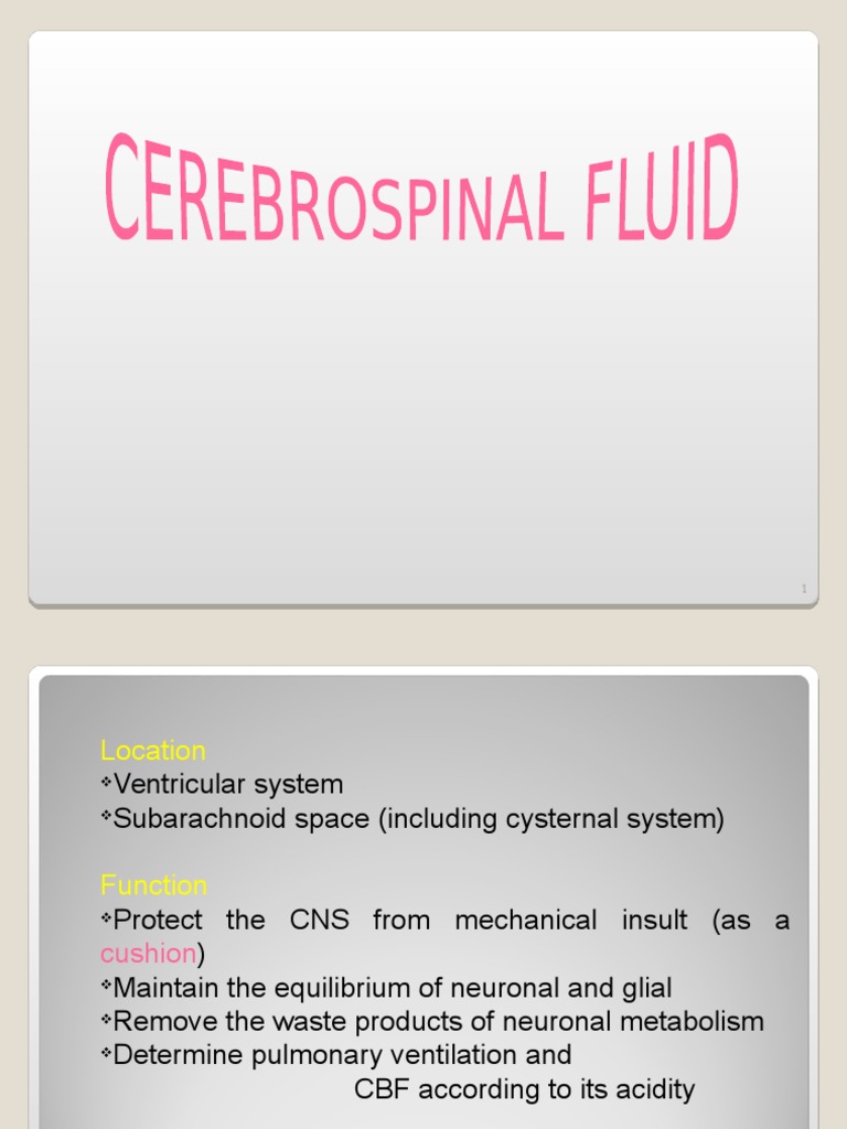 Liquor Cerebrospinalis Cerebrospinal Fluid Meningitis
