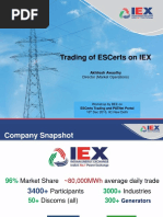 IEX - Trading of ESCerts on Power Exchange and Price Discovery Mechanism