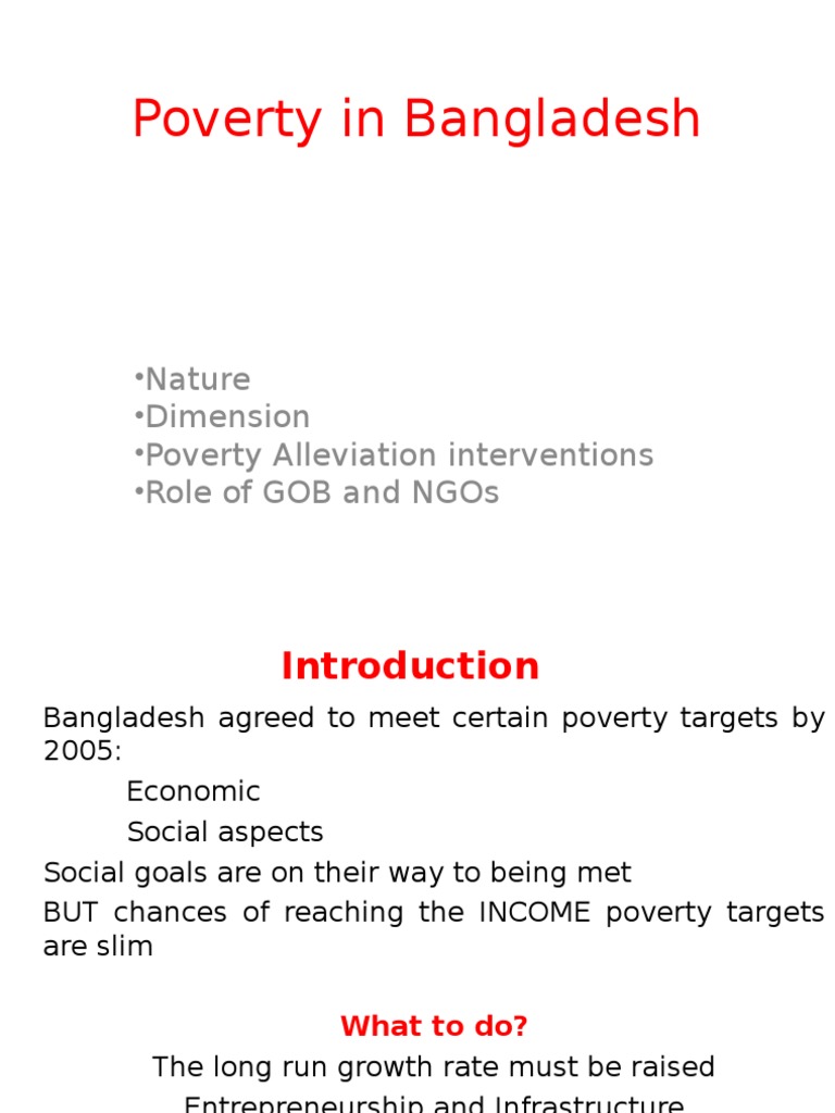 Bangladesh Poverty Alleviation Strategies | PDF | Economic Growth ...