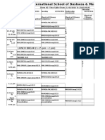 Time Table Week Eleven