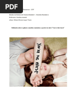 Reflexões Sobre o Gênero Comédia Romântica a Partir Da Série “You’Re the Worst”