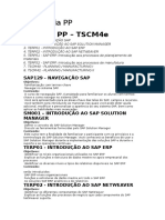 Módulo PP - TSCM4e do SAP