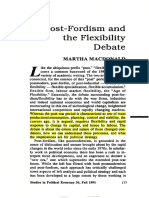 Post-Fordism and the Flexibility Debate