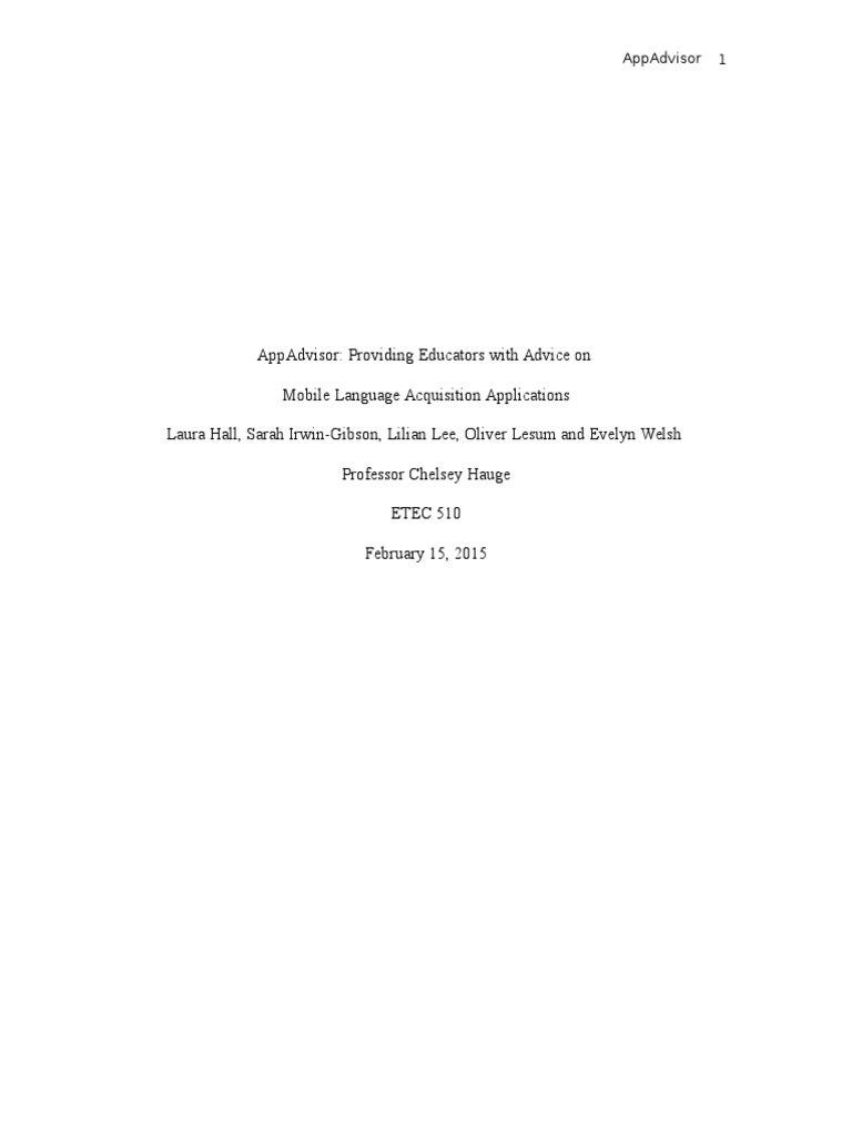 Etec 510 Design Project Proposal Final Pdf Learning Usability