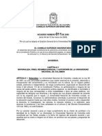Acuerdo 011 de 2005. Estatuto General de La Universiadad Nacional
