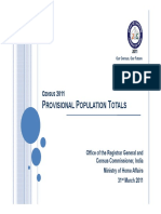  Provisional Population Total Census 2011