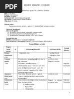 Proiect Didactic Geografie