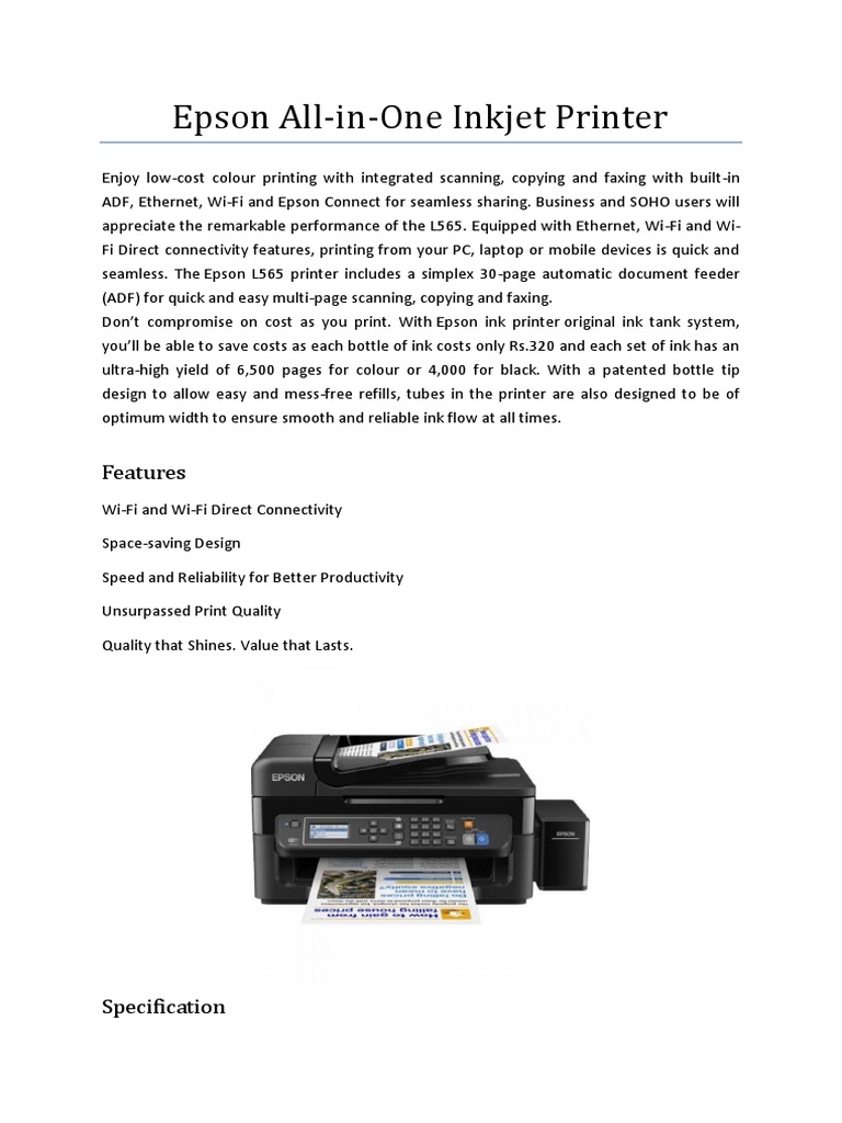 Epson L200 User Manual Pdf