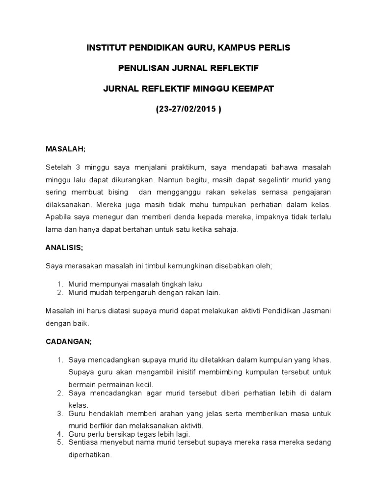Jurnal Minggu Ketiga Pdf