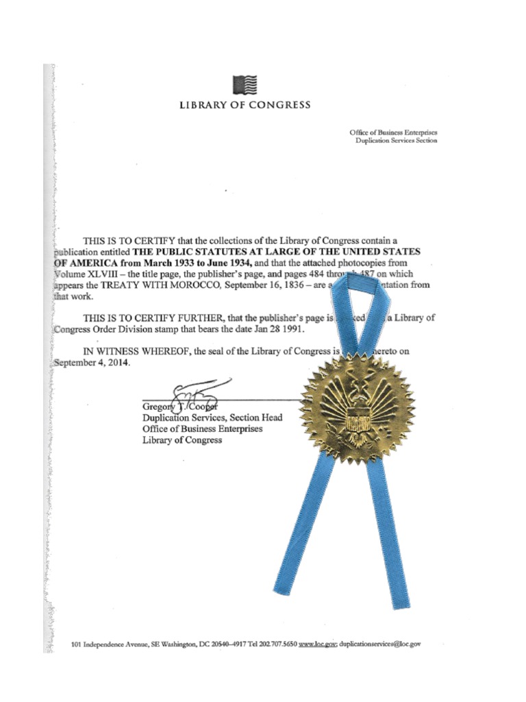 1836 Treaty With Morocco