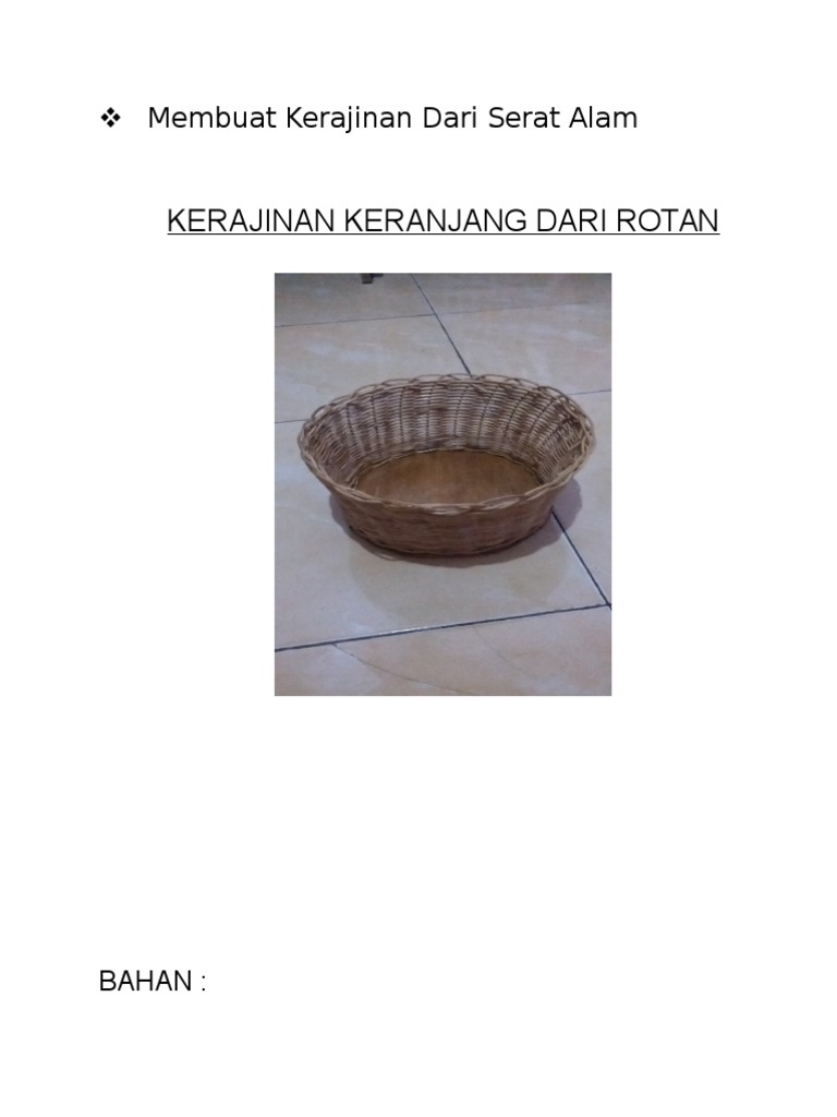 Membuat Kerajinan Dari Serat Alam