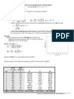 Inference in Regression Coefficients