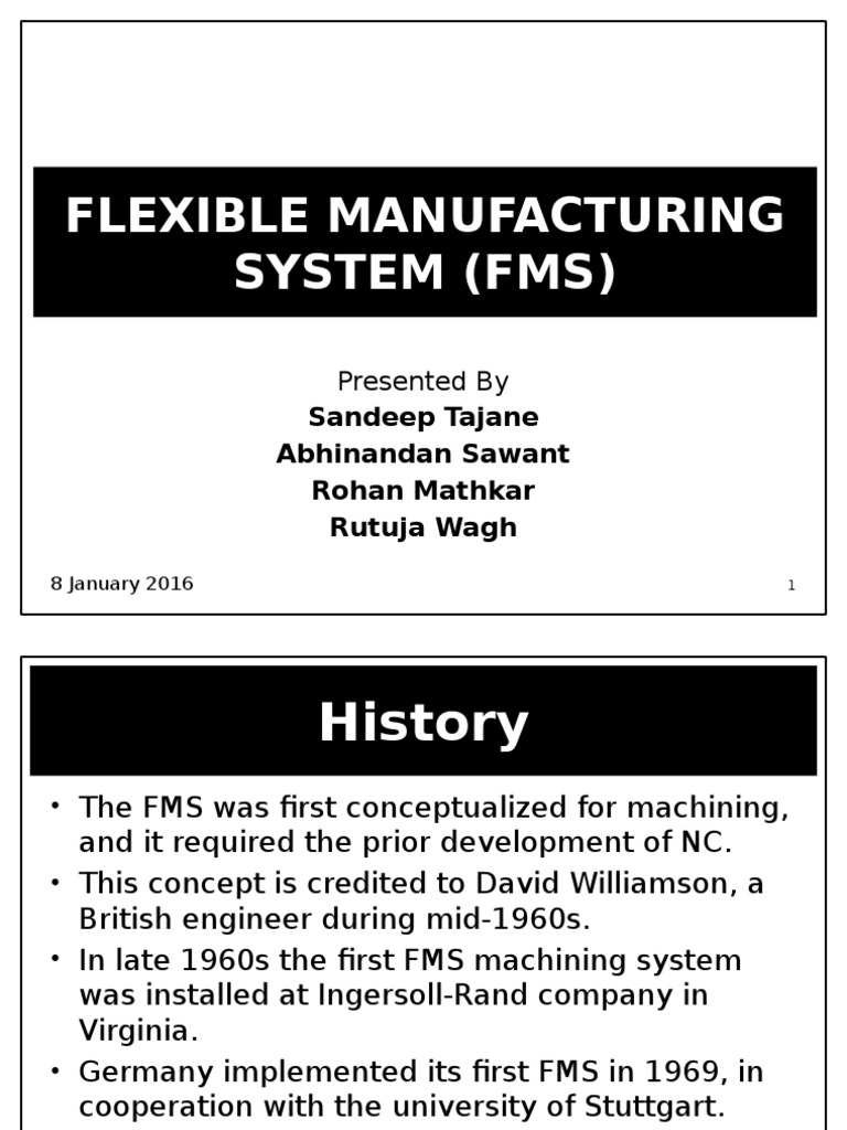 Flexible Manufacturing System | PDF | Automation | Production And ...