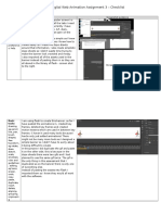 Unit 65 - Digital Web Animation Assignment 3 - Checklist: Workspa Ce: Stage