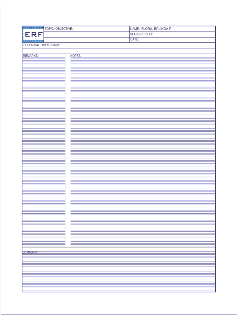 ERF Document Overview and Notes | PDF