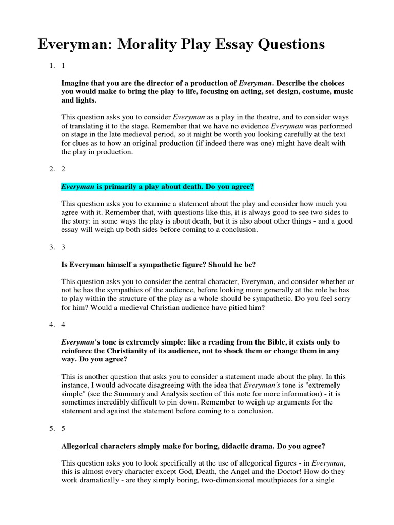 Free everyman essay picture