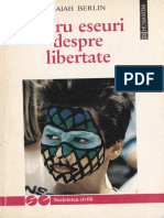 BERLIN, Isaiah - Patru Eseuri Despre Libertate - Ed. Humanitas (1996)