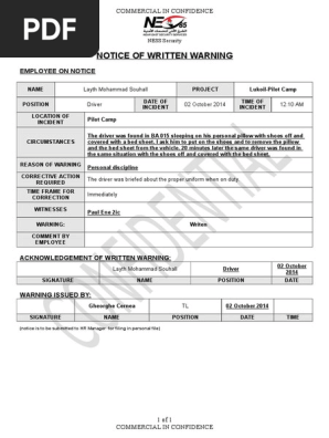 Written Warning
