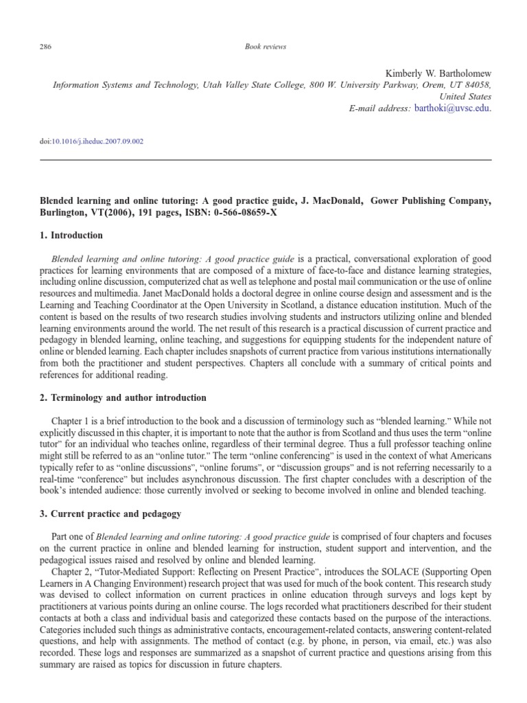 Blended Learning & Online Tutoring Guide | PDF | Educational Technology ...