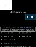 Nesa Warm-Ups