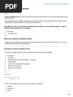 Instance Initializer Block