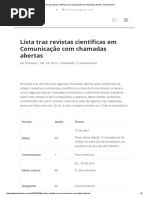 Lista Traz Revistas Científicas Em Comunicação Com Chamadas Abertas _ Thaísa Bueno